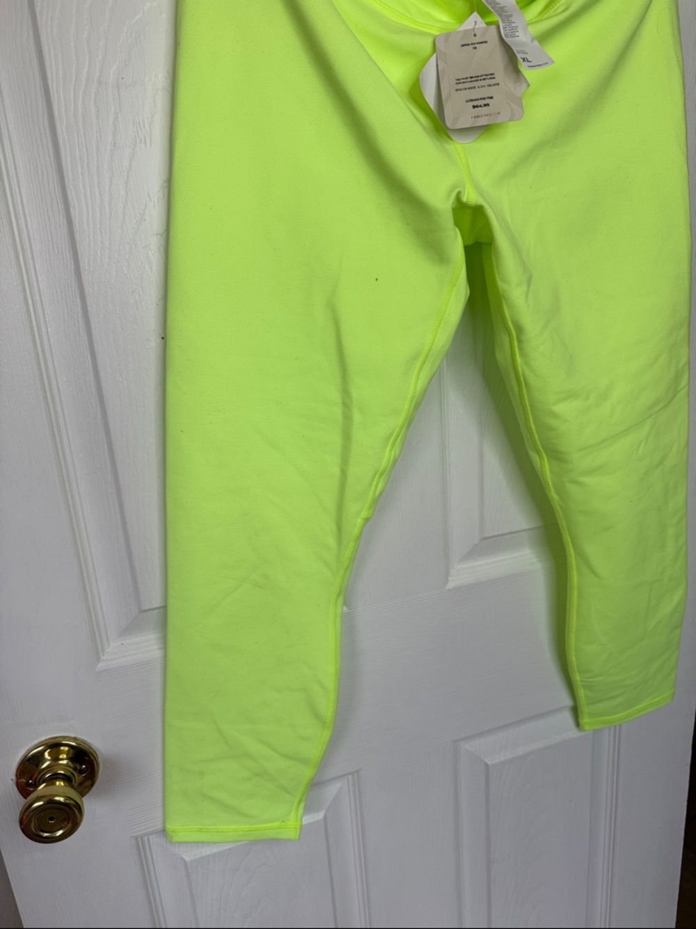 Fabletics Neon Yellow Define High-Waisted Athletic Leggings. NWT Sz XL 12-14 - Picture 5 of 7